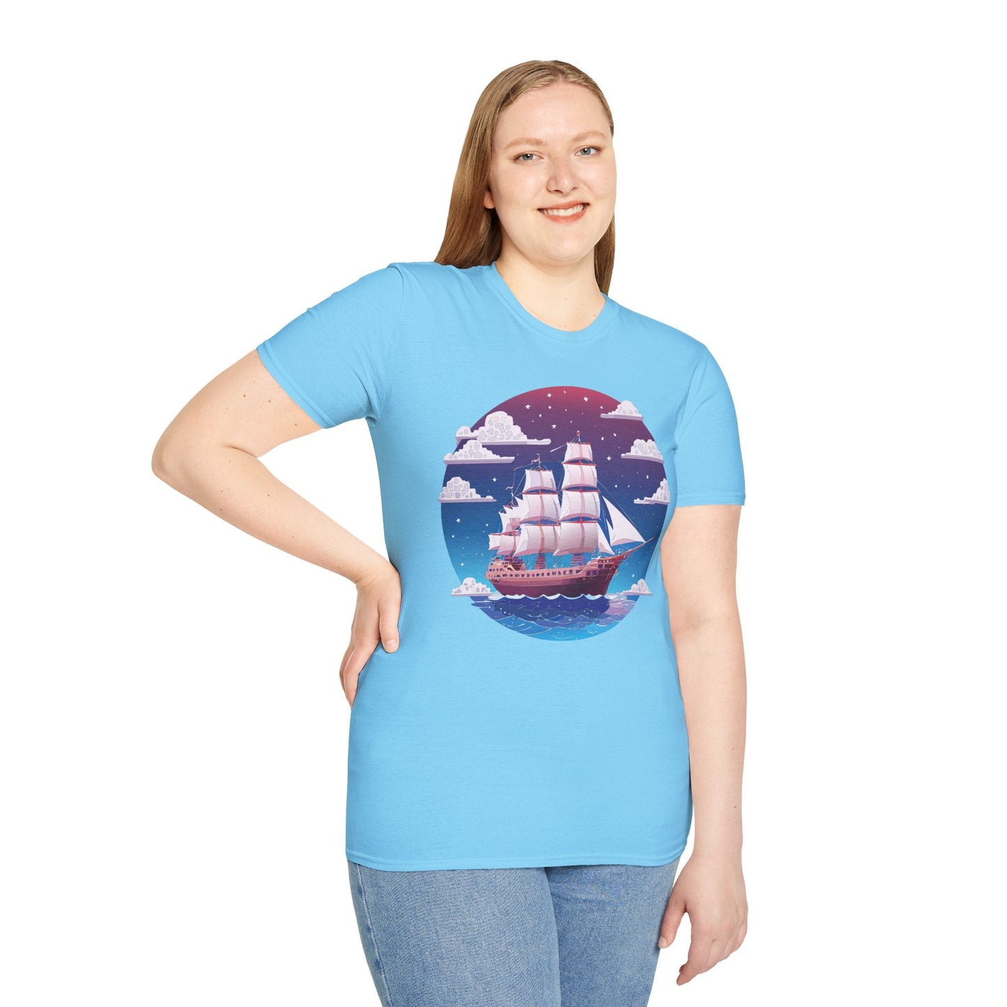 Ship T Shirt Frigate T Shirt Vessel Tee Shirt Unisex Softstyle 100 Percent Ring Spun Cotton
