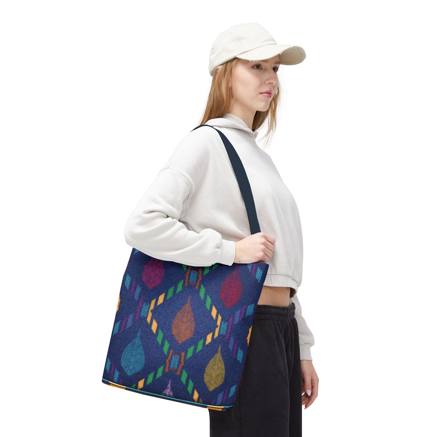 Diwali Graphic Denim Fabric Imitation Print Unisex Canvas Bag Poly Spun 3 Sizes Tote Bag 205-1