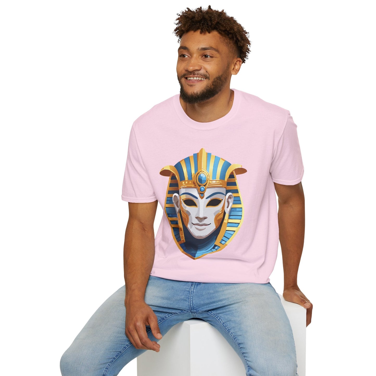 Mask Tee Shirt Unisex Gildan Softstyle 64000 Cotton Tee With Masquerade Design Artwork