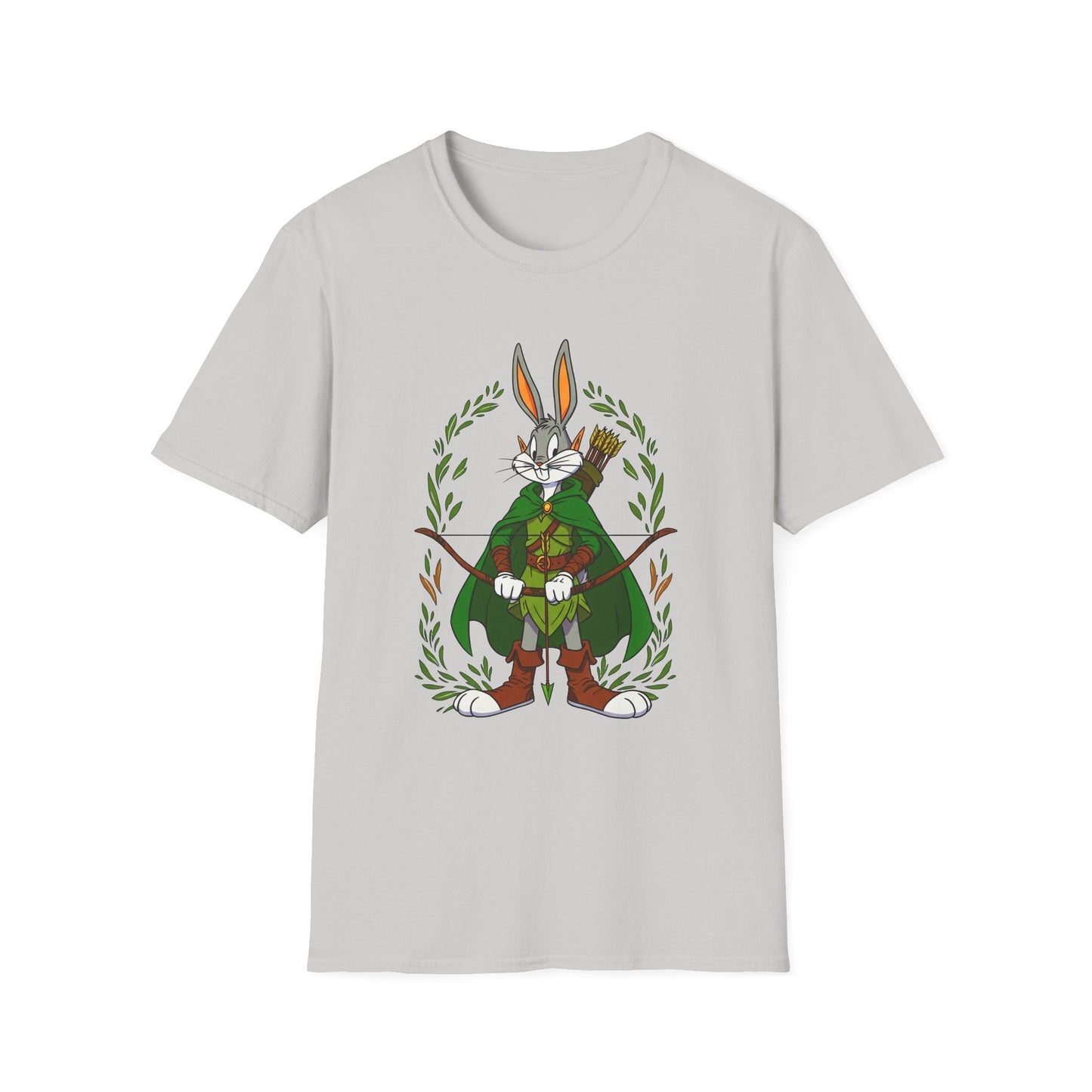 Bugs Bunny T Shirt Cartoon Art Tee Unisex Gildan Softstyle 64000 100 Percent Ring Spun Cotton