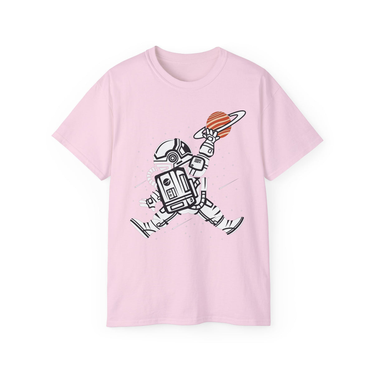 Astronaut Cartoon Graphic Tee Unisex 100 Cotton Gildan T-Shirt
