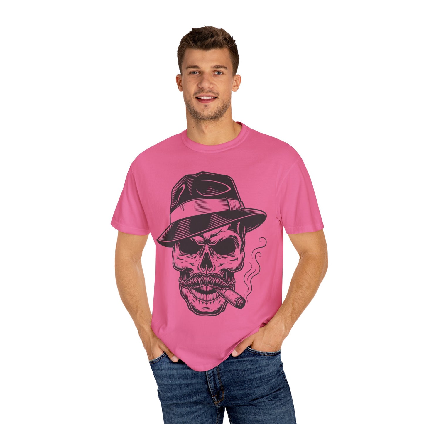 Unisex Cotton Tee Shirt with Skull