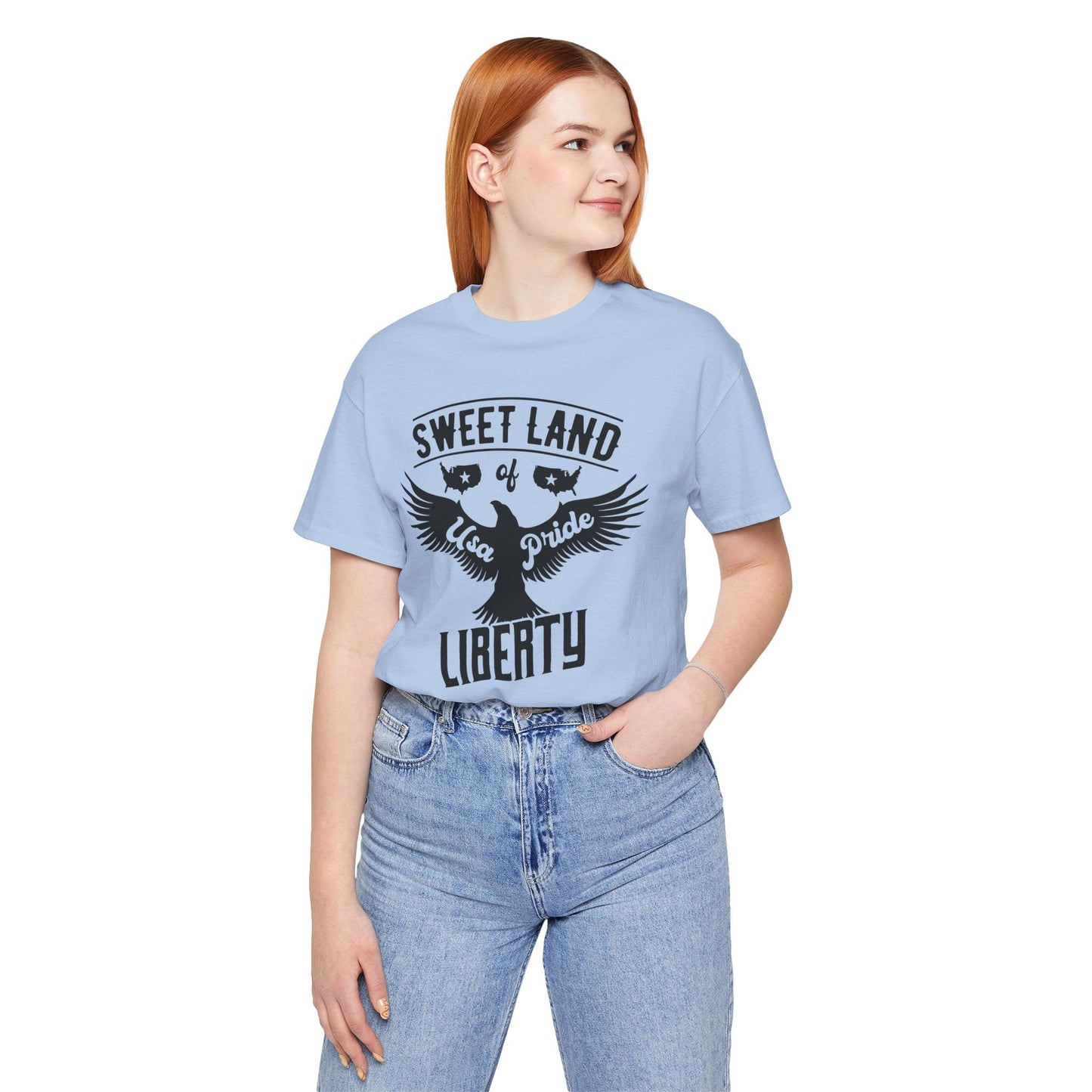 Liberty Eagle Graphic Unisex Cotton T-Shirt a4