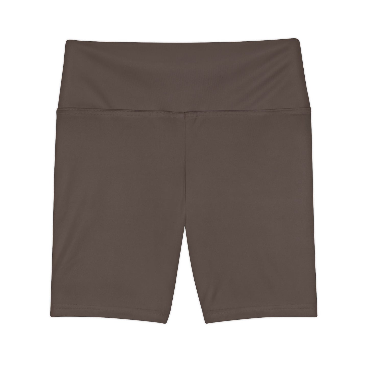 Ash Brown High-Waist Women's Workout Shorts — Comfortable Active Bike Shorts