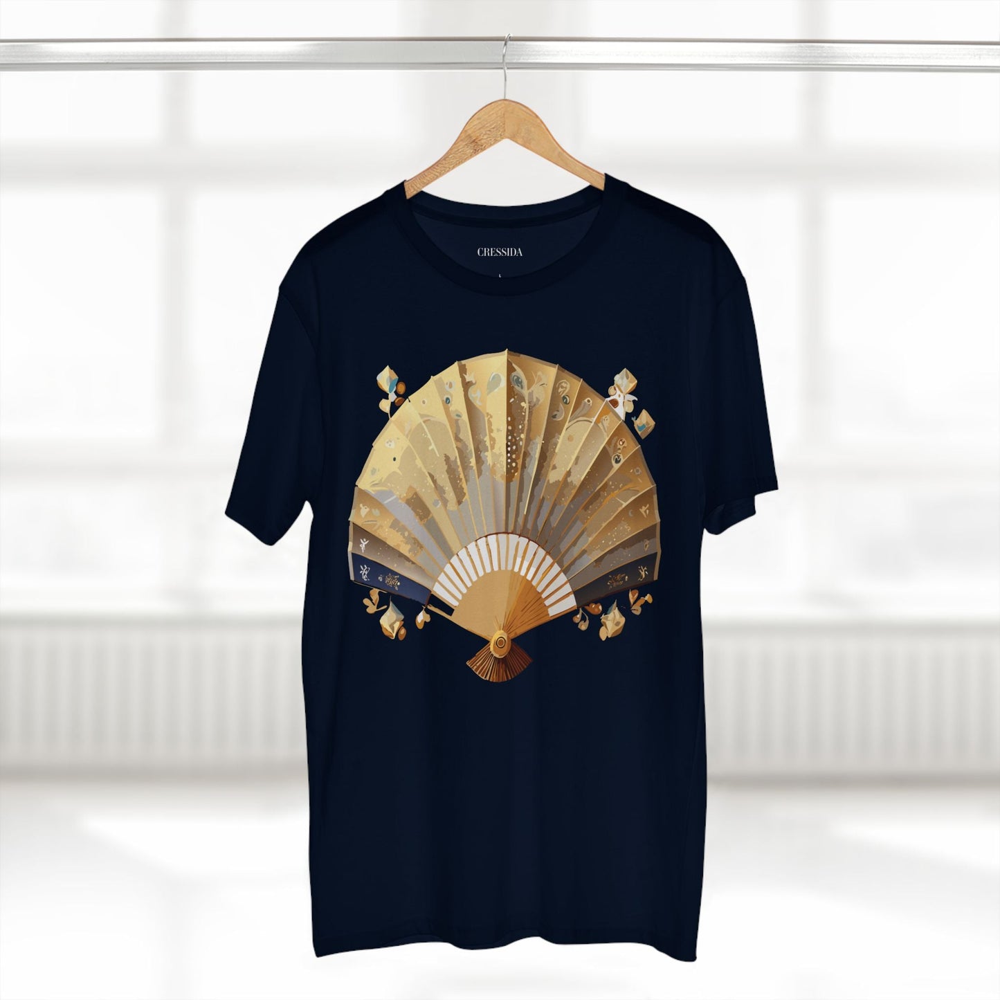 Antique Fan Graphic Design T-Shirt Unisex 100 Cotton Floral Carnival Artwork Tee 24
