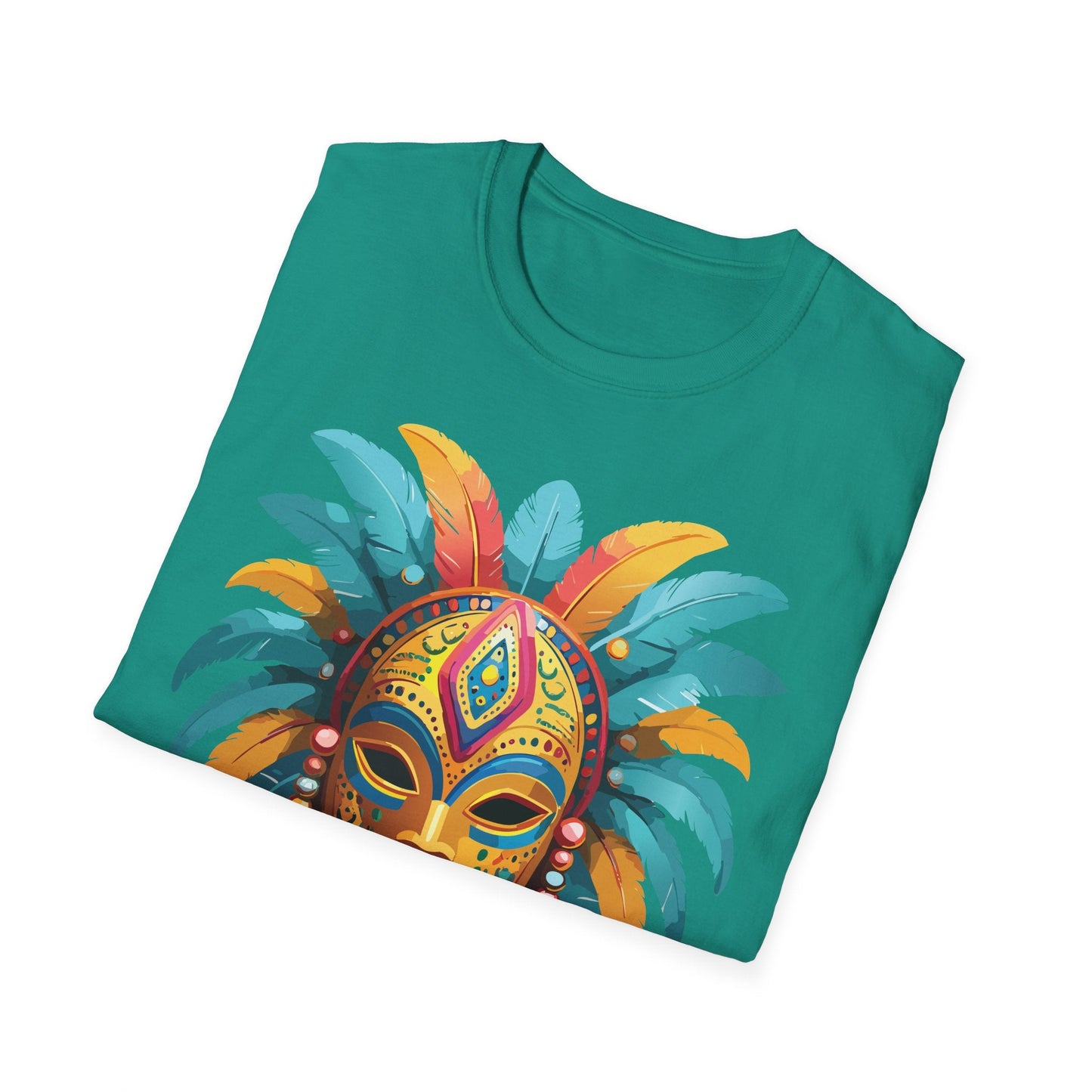 Unisex Mask Tee Shirt Masquerade Design Softstyle Gildan 64000 Comfortable Cotton Tee