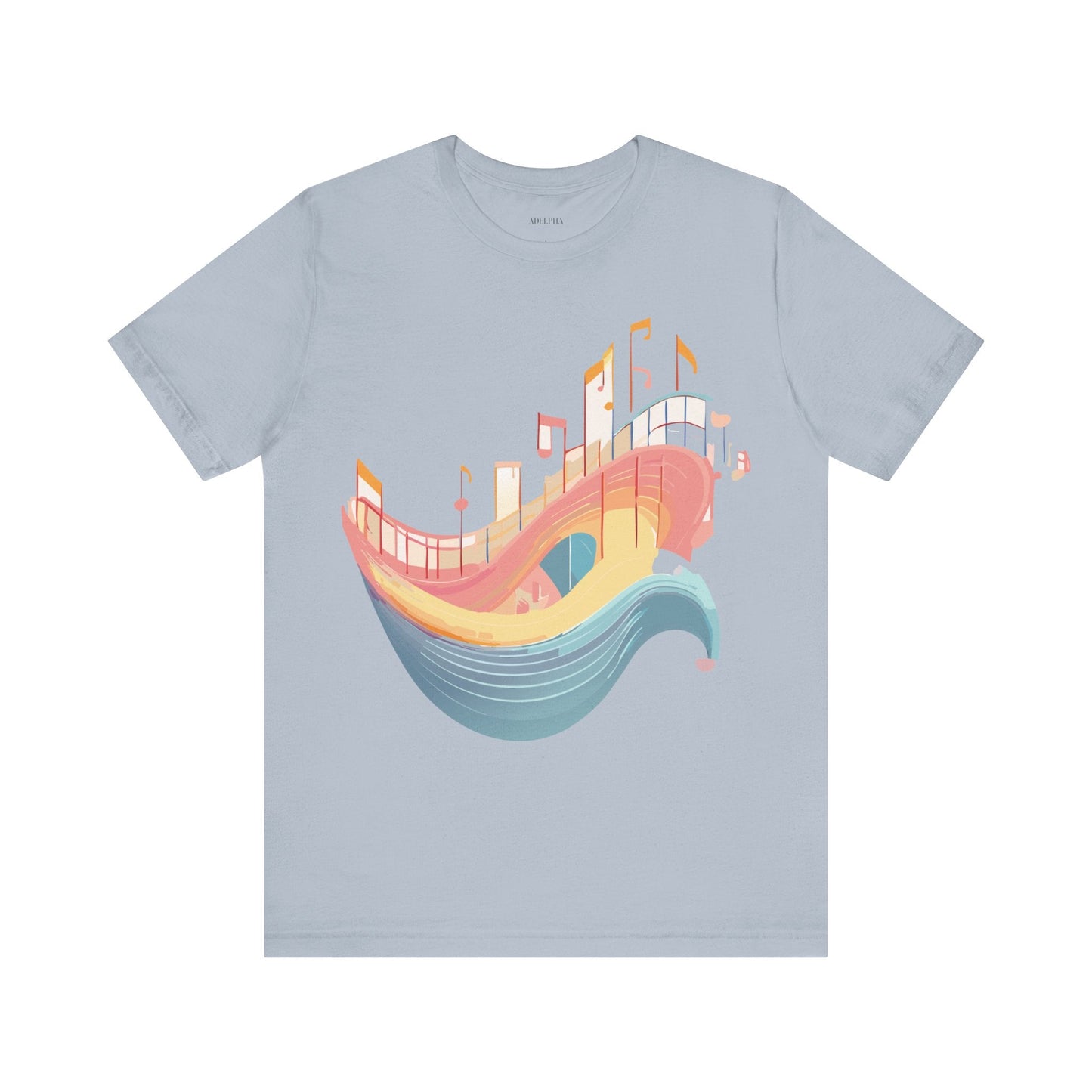 Music Graphic Unisex 100 Cotton Vintage Art with Musical Elements Tee 18
