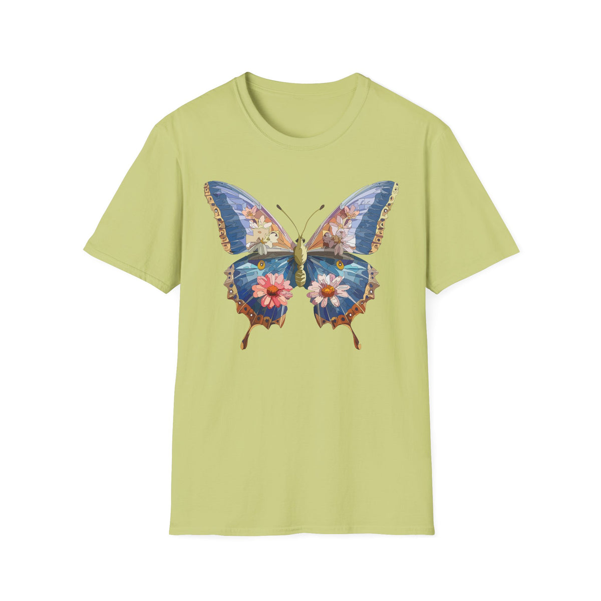 Floral Watercolor Butterfly Graphic Tee Unisex 100 Cotton Gildan T-Shirt
