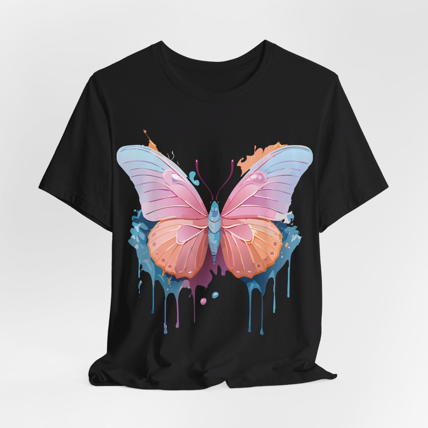 Butterfly Graphic Unisex 100 Cotton Lightweight Vintage Design Jersey Tee 88