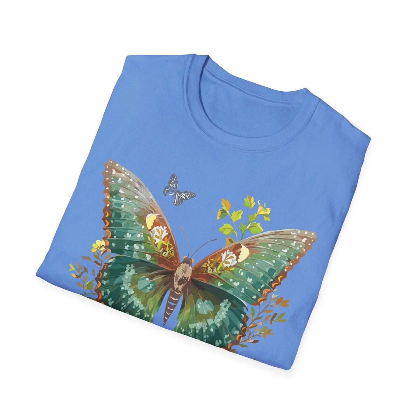 Butterfly Shirt Unisex T Shirt Monarch Print Gildan Softstyle 64000 Comfortable Everyday Wear