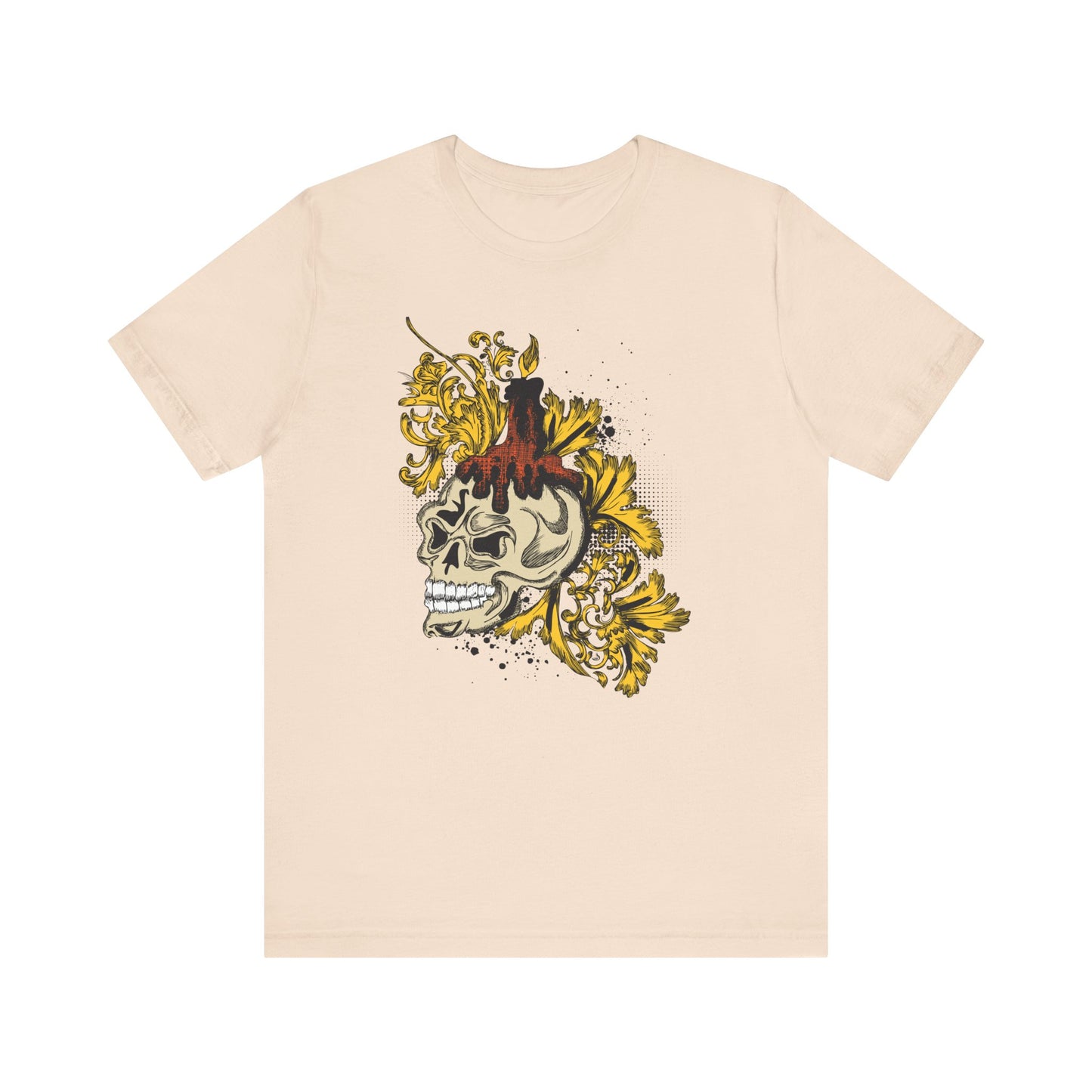 Rock Skull Graphic Design Tee, Skull Shirt, Vintage Tees, Art Design T-Shirt, Vintage Graphic Tee, Art Shirts with Skulls 3