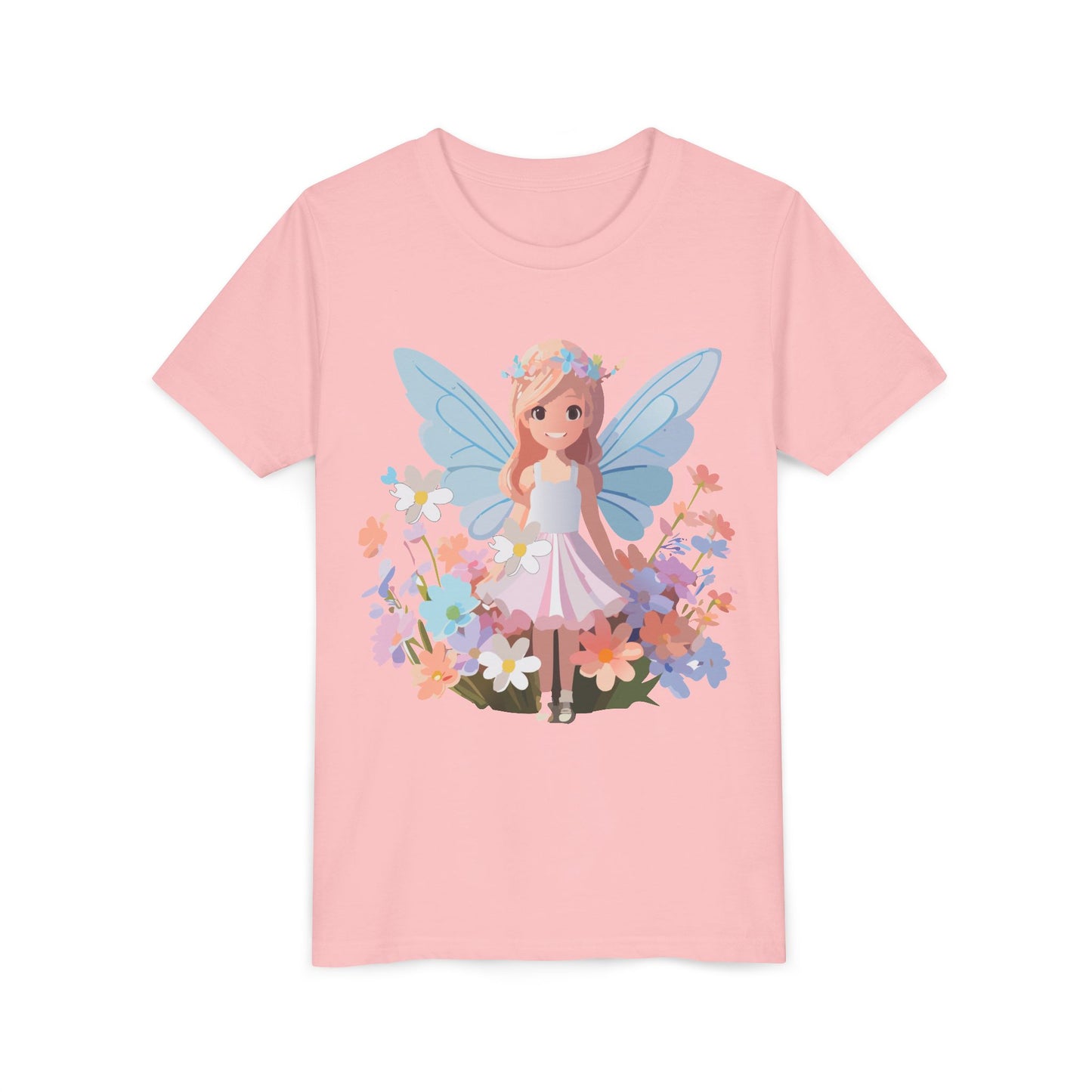 Enchanting Fairy Floral Youth Short Sleeve Tee - Perfect for Spring Celebrations (9-14)