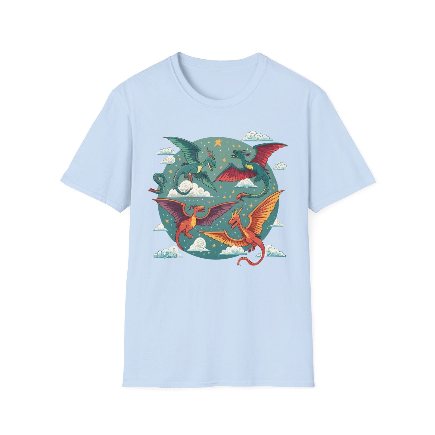 Dragon Graphic Unisex 100 Cotton Tee with Animal Artwork Design 15