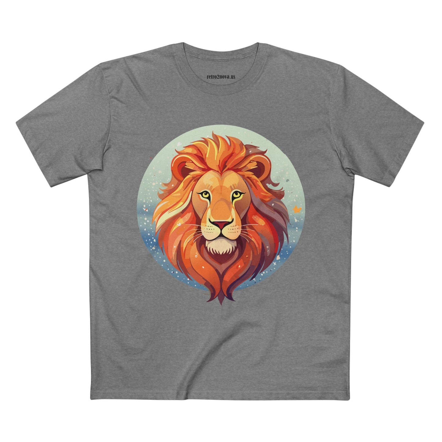Lion Art Shirt Unisex Premium Cotton Tee With Original Art Design From Retro2Nova Art Collection Worldwide
