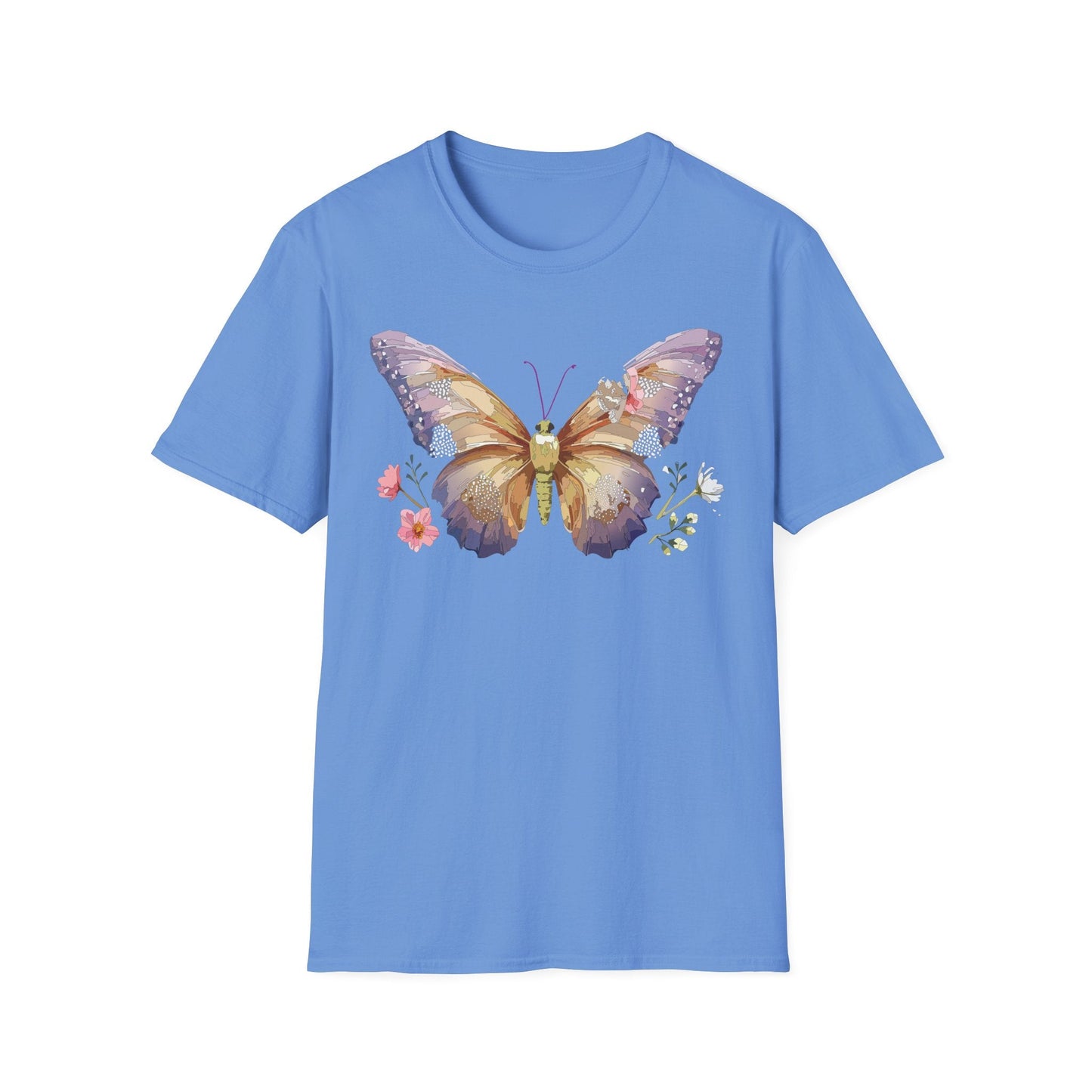 Monarch Butterfly Shirt Unisex Short Sleeve Tee Gildan Softstyle 64000 100 Percent Ring Spun Cotton
