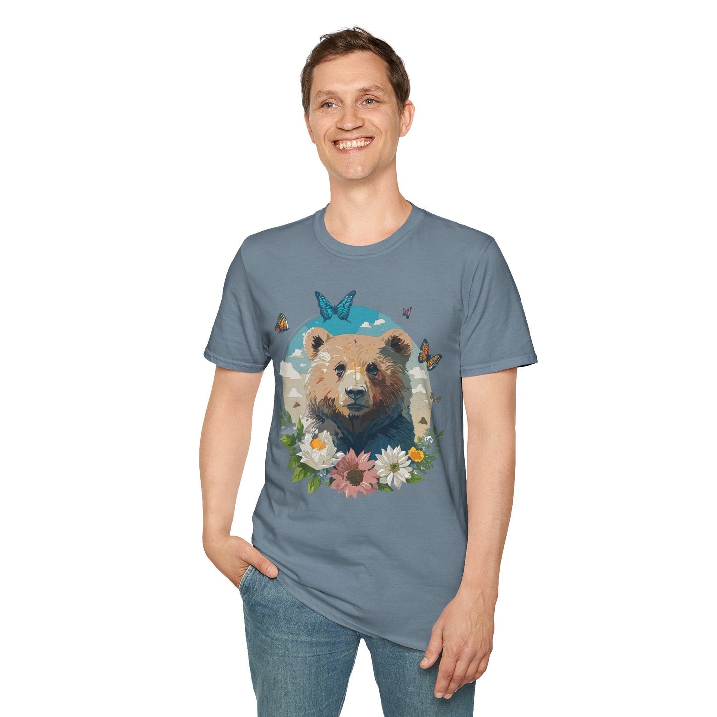 Bear Shirt Teddy Bear Tee Unisex Gildan Softstyle 100 Percent Ring Spun Cotton Tee