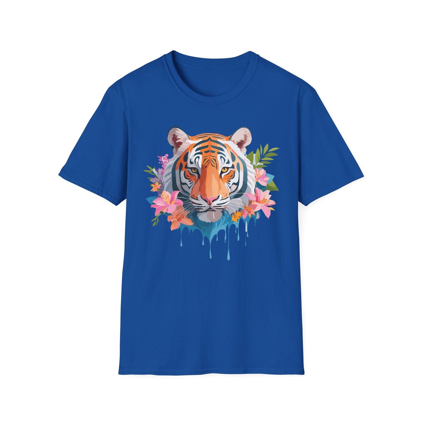 Tiger Shirt Unisex Animal Tee Gildan Softstyle 64000 Cotton Tee