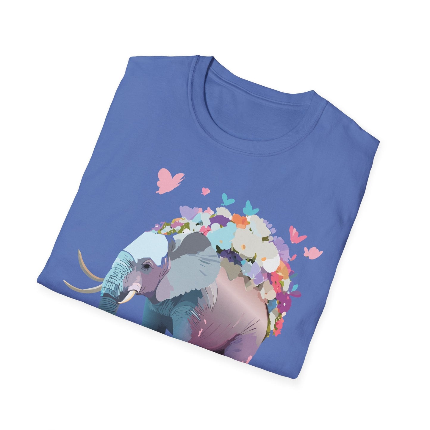 Elephant Graphic T Shirt Unisex Cotton Softstyle Tee Gildan 64000 Elephant Design For Animal Lovers
