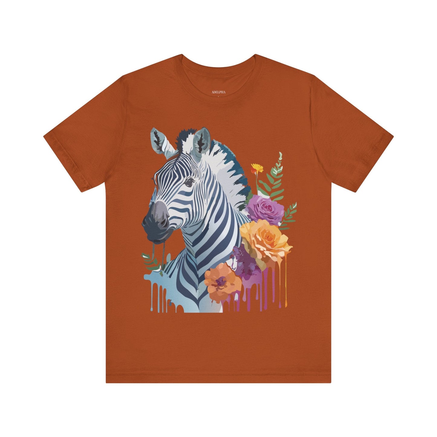 Zebra Graphic Unisex 100 Cotton Vintage Animal Art T-Shirt 4