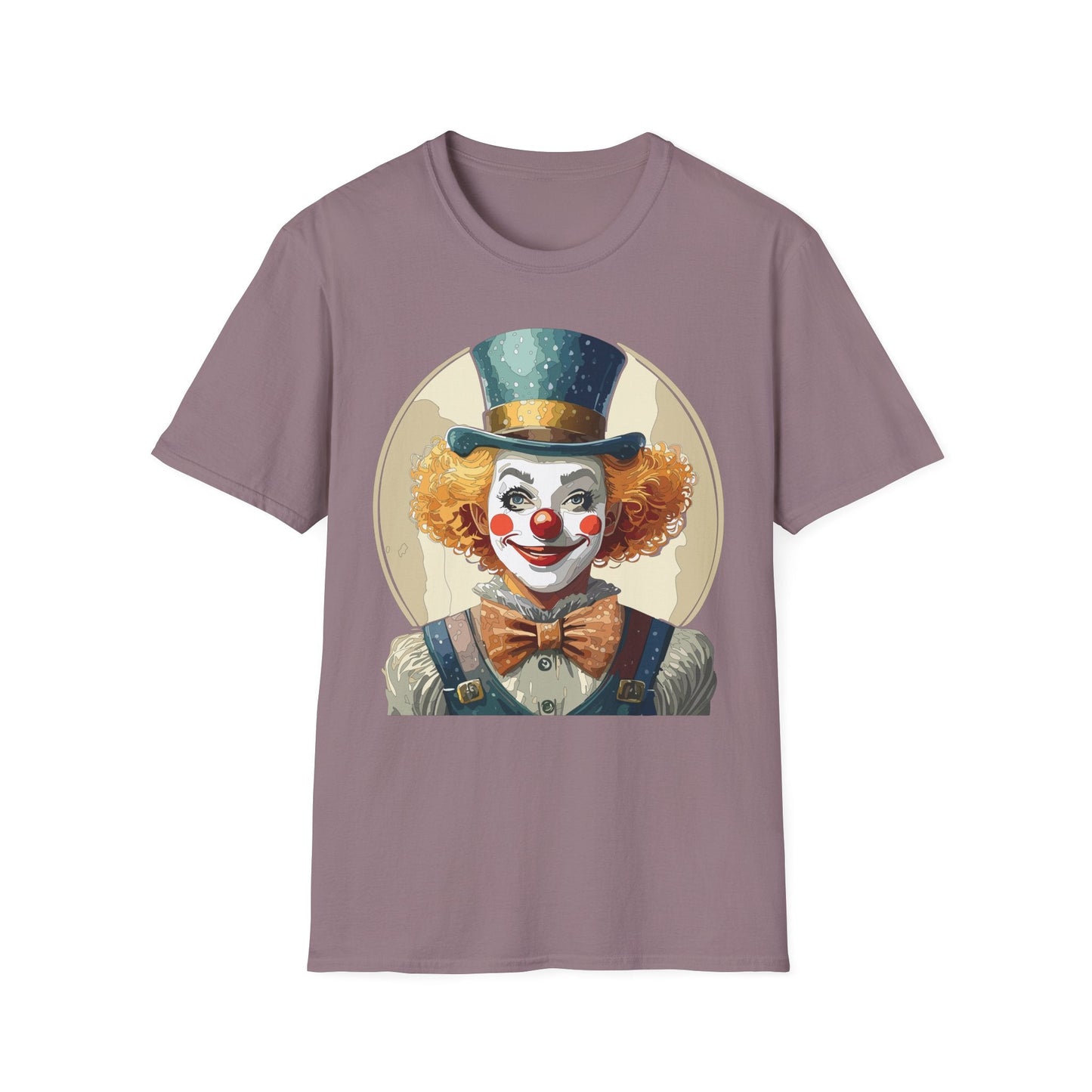 Clown Shirt Unisex T Shirt With Clown Circus Theme Funny Man Shirt Gildan Softstyle 64000