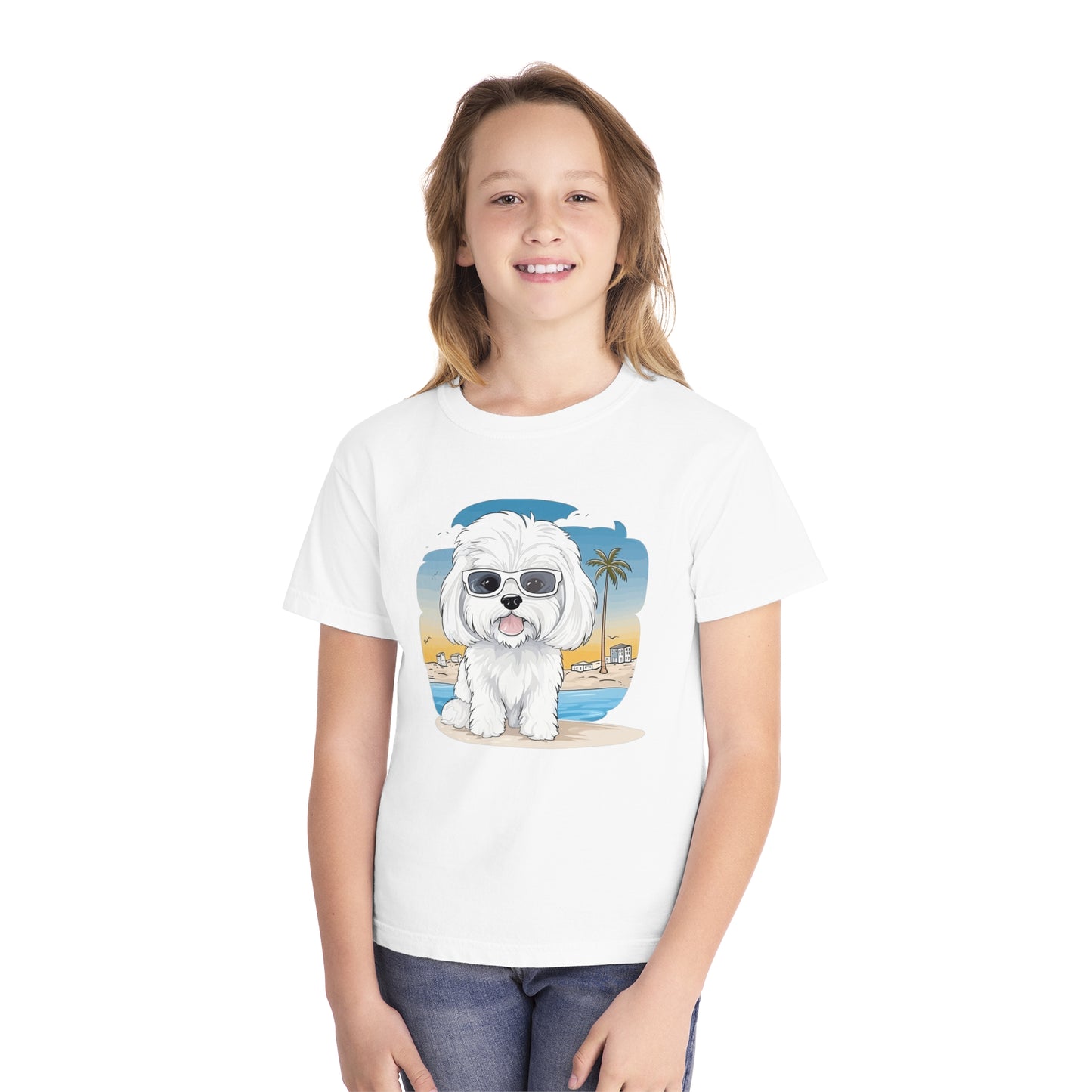 Camiseta juvenil con perrito