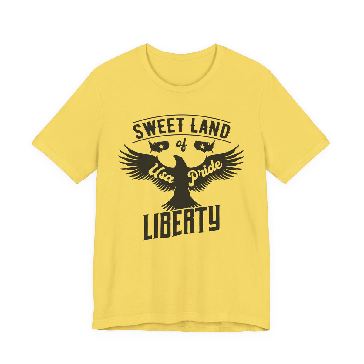 Sweet Land of Liberty eagle graphic T-Shirt USA pride typography Unisex Cotton a4