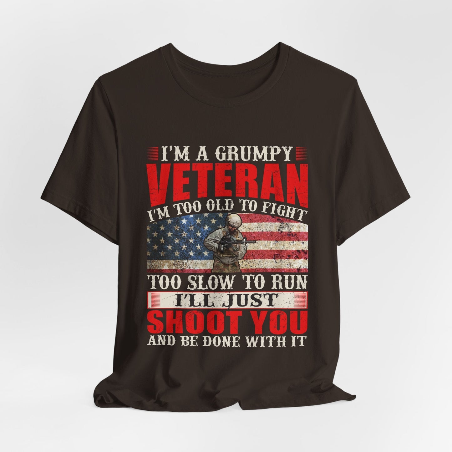 Army Veteran Patriotic Graphic Design Unisex Cotton T-Shirt v38