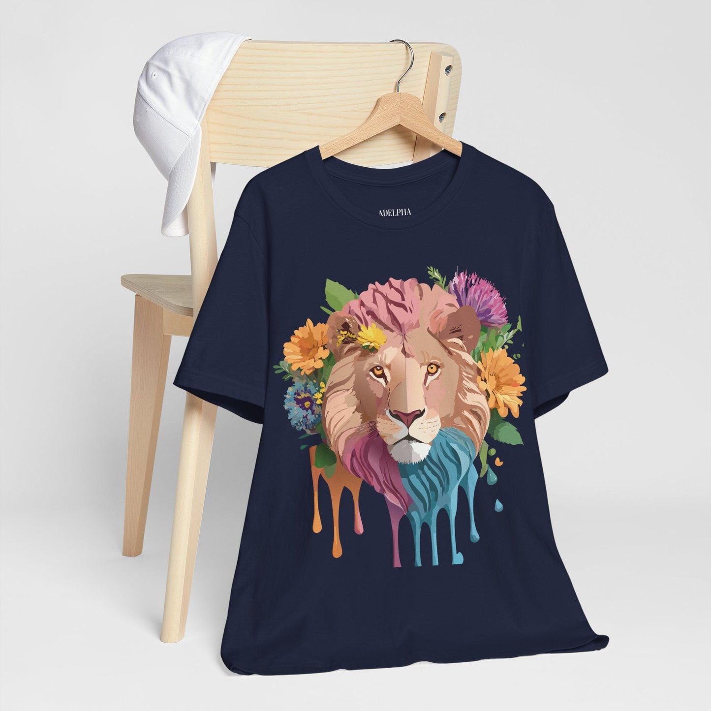 Lion Graphic Tee Unisex Jersey Short Sleeve Art Design Premium Vintage Inspired By Adelpha