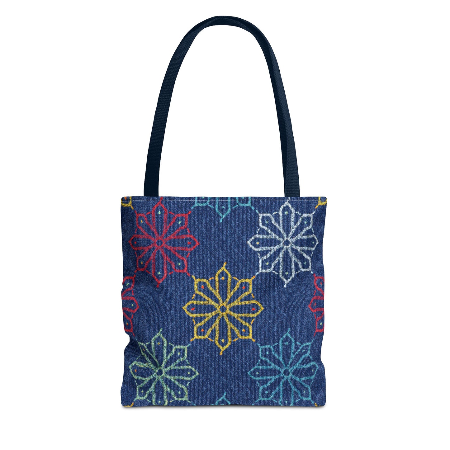Diwali Graphic Denim Fabric Imitation Print Unisex Canvas Bag Poly Spun 3 Sizes Tote Bag 205-7