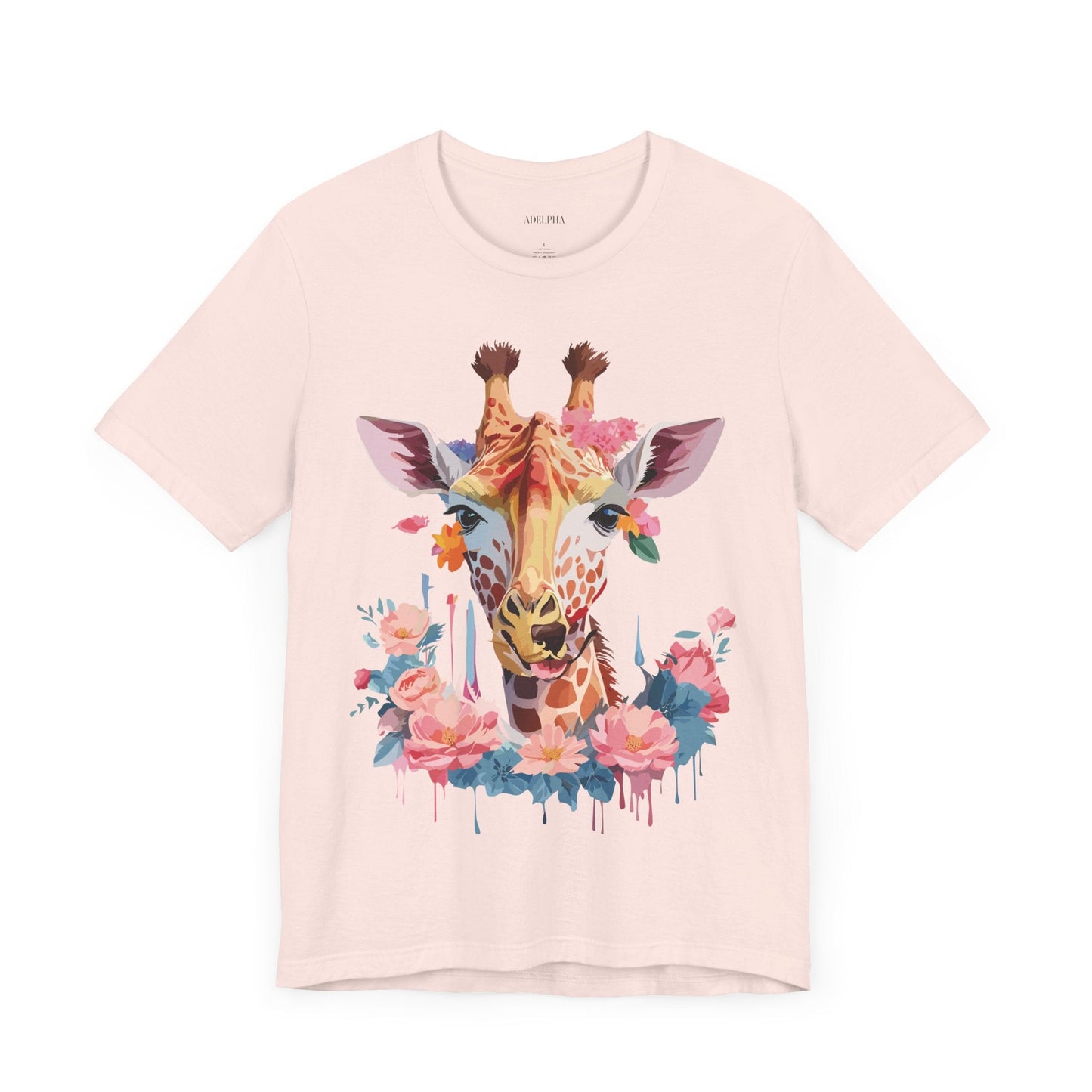 Giraffe Graphic Unisex 100 Cotton Vintage Animal Art T-Shirt 2