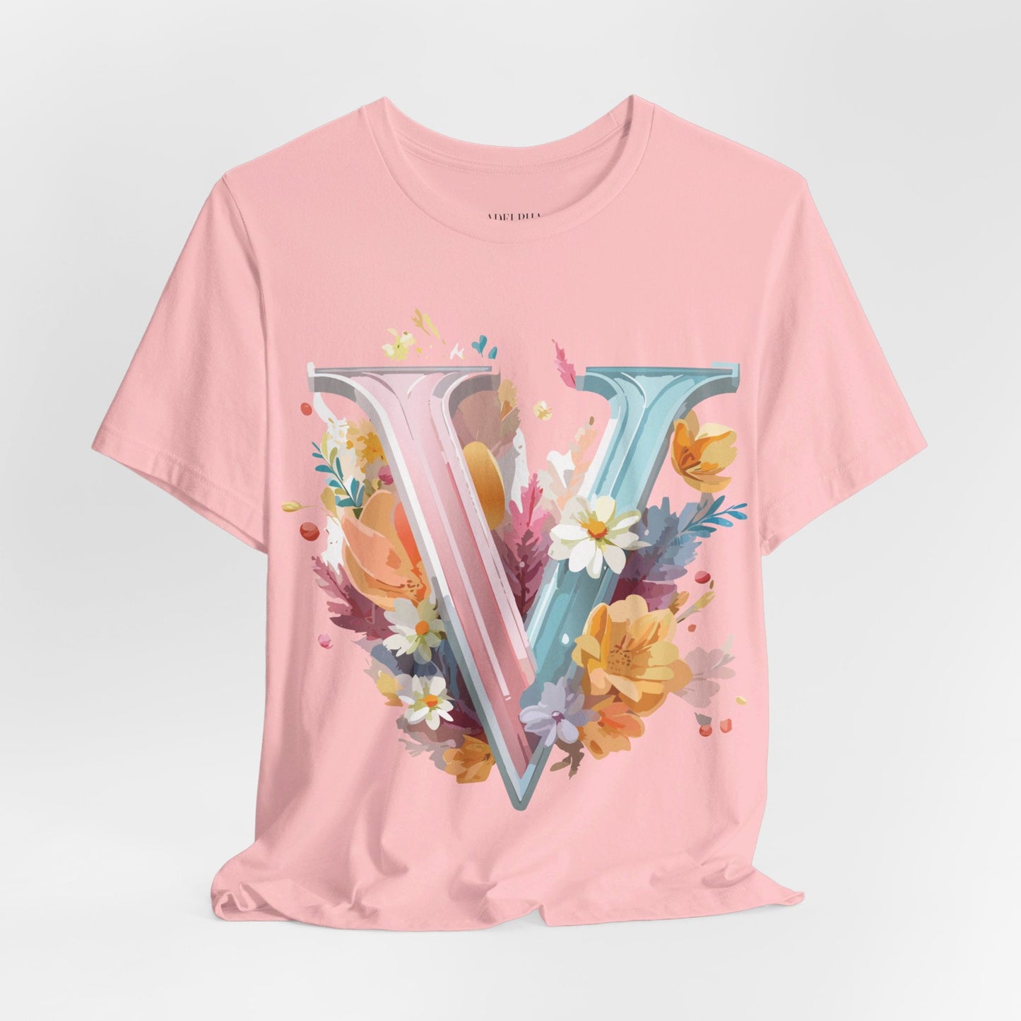 Letter V Graphic Tee Unisex Jersey Short Sleeve Art Design  Vintage Inspired