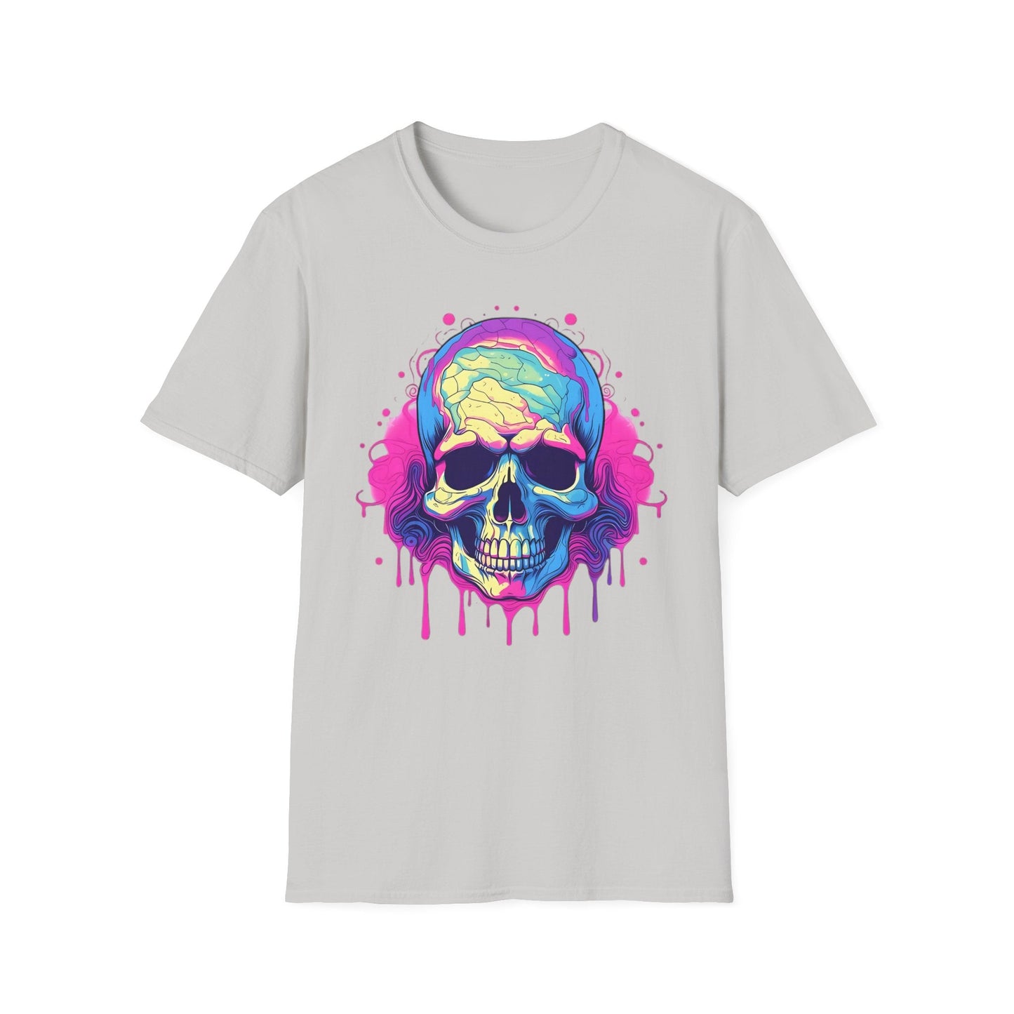 Skull Tee Shirt Unisex Skeleton Design Gildan Softstyle 64000 Ring Spun Cotton Tee