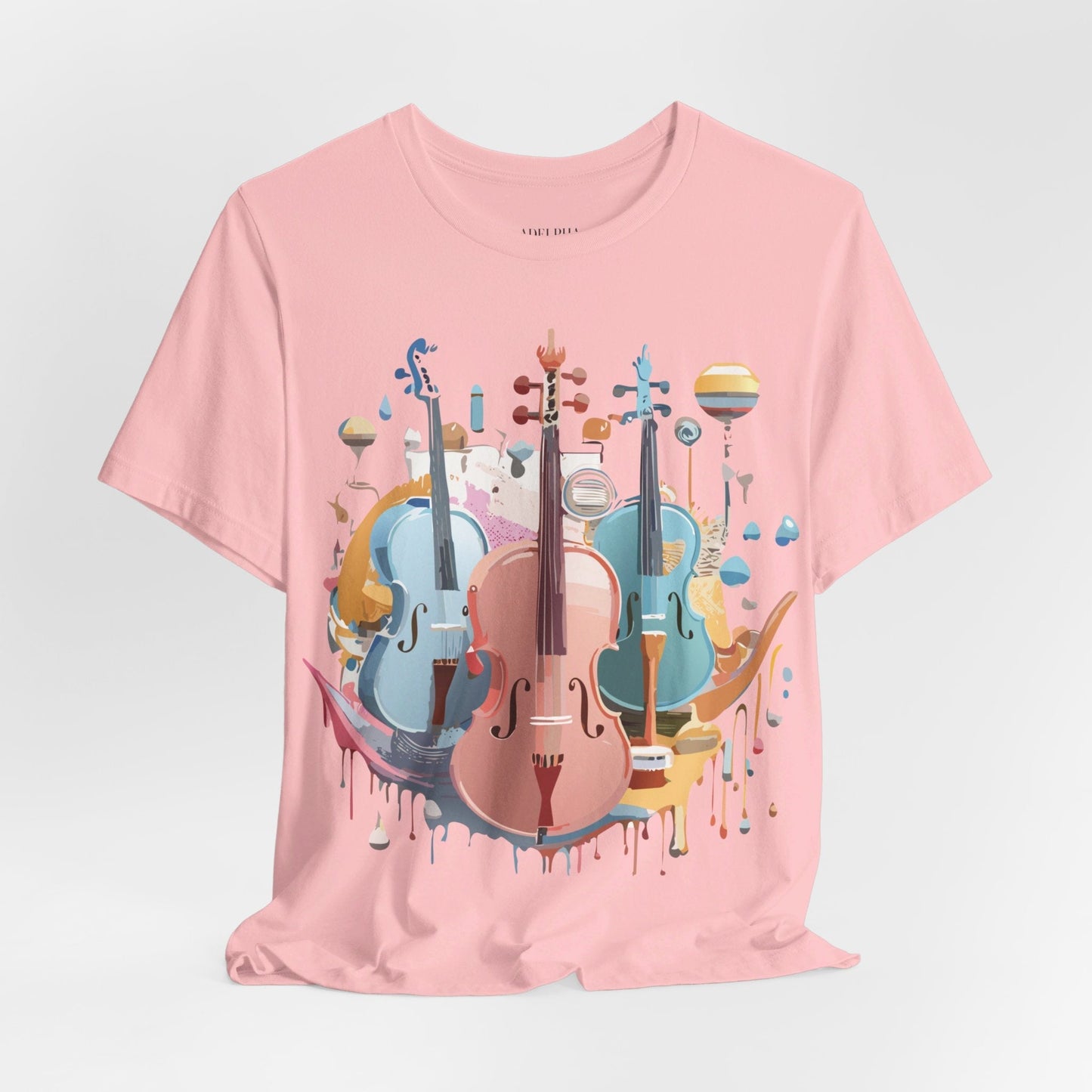 Music Graphic T Shirt Unisex Vintage Inspired Art Tee by Adelpha Premium Jersey Short Sleeve