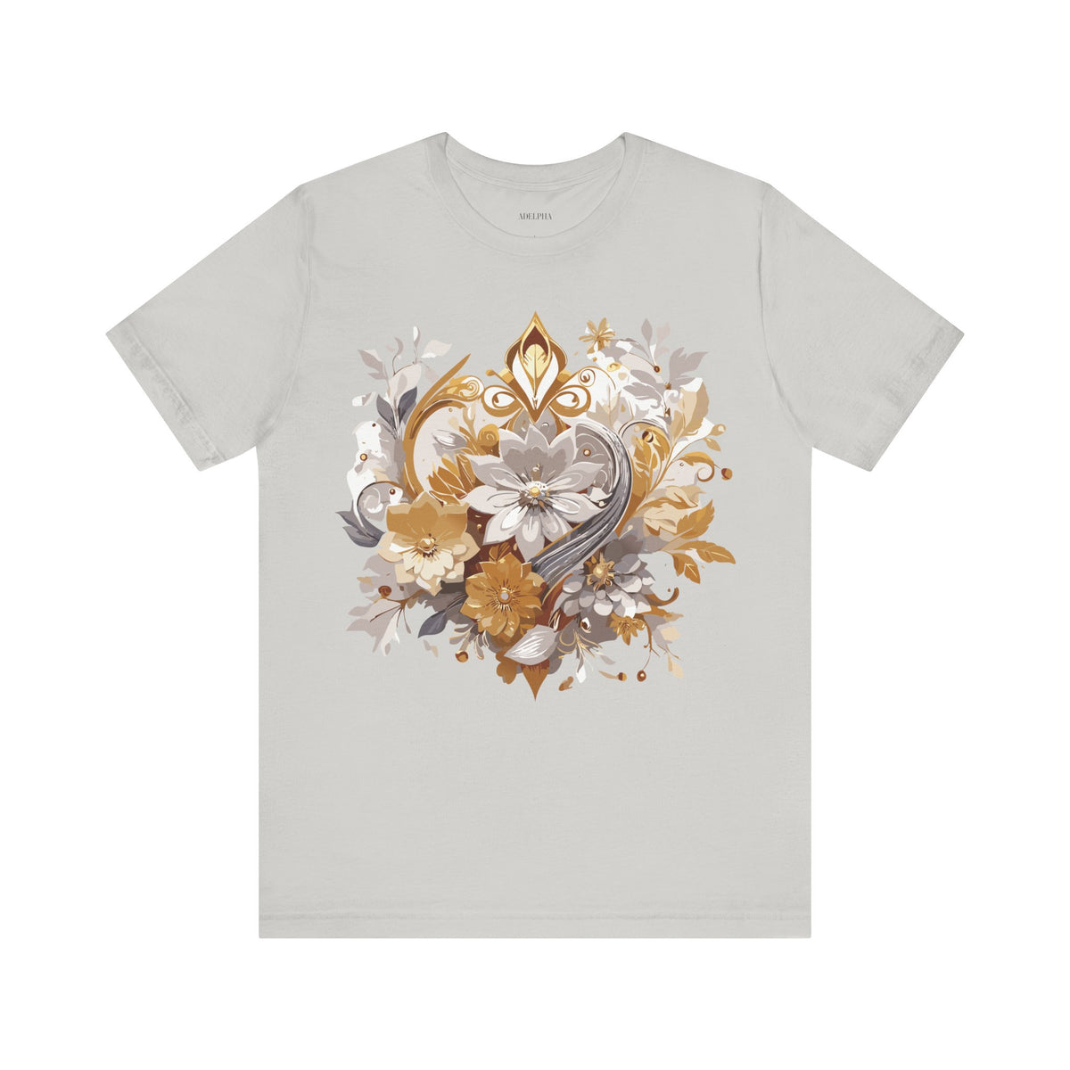 Jewelry Graphic Unisex Cotton Bella+Canvas Tee with Gemstones Art Design m29