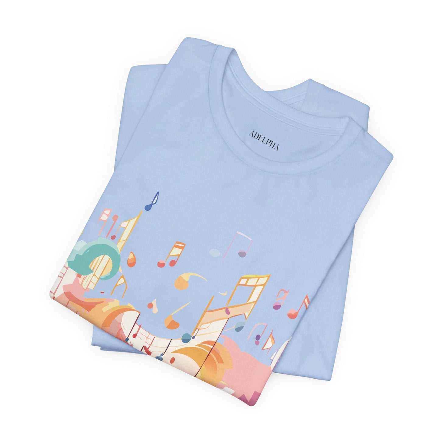 Music Graphic Unisex 100 Cotton Vintage Art with Musical Elements Tee 26
