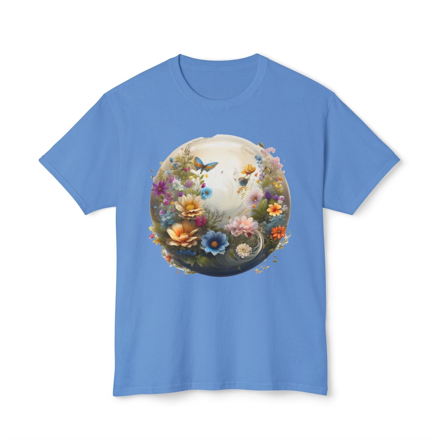 Unisex Floral T Shirt With Art Print HD Cotton Vintage Flowers Tee Shirt Soft Breathable Comfort