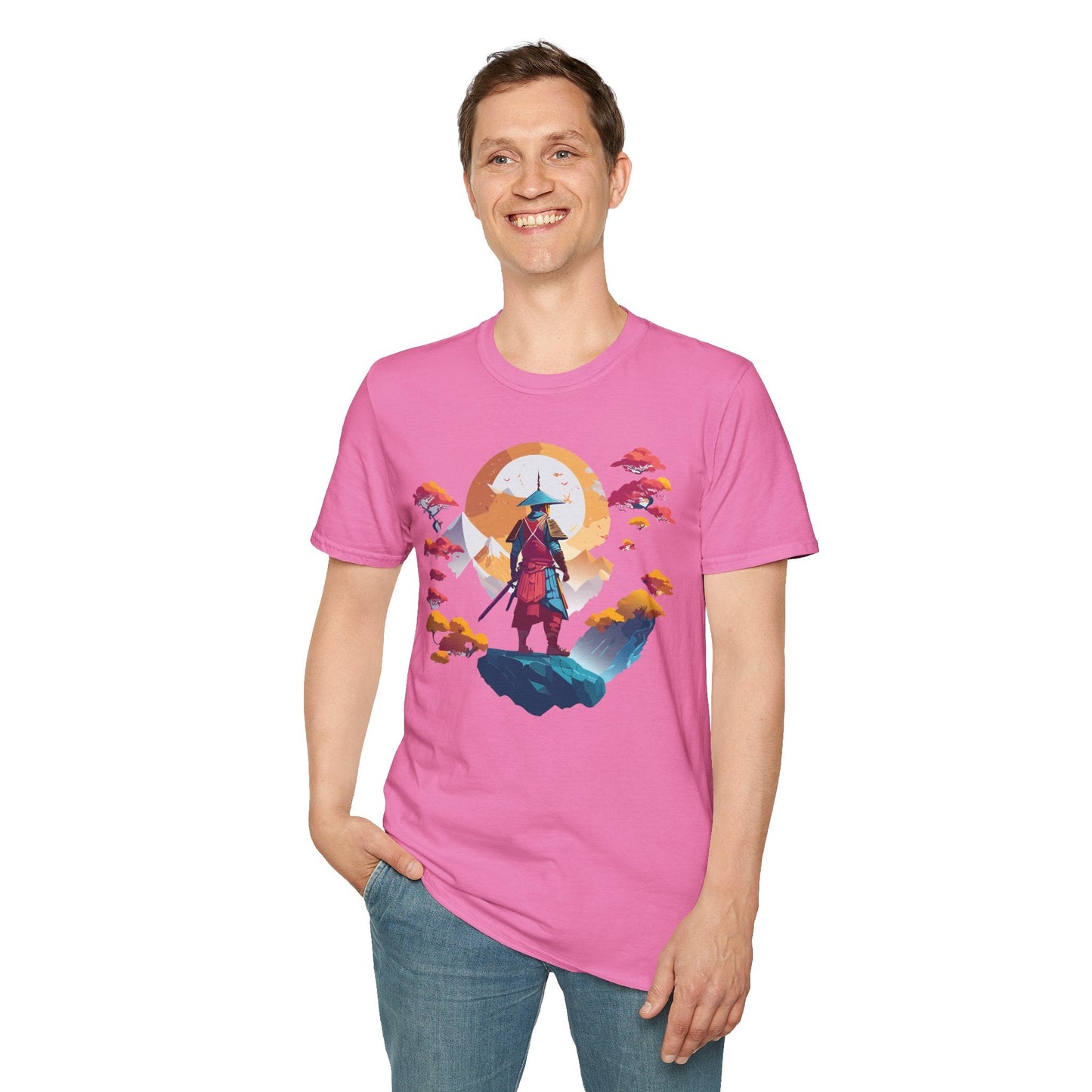 Gildan Softstyle 64000 Samurai T Shirt Unisex Cotton Tee With Samurai Design Relaxed Fit