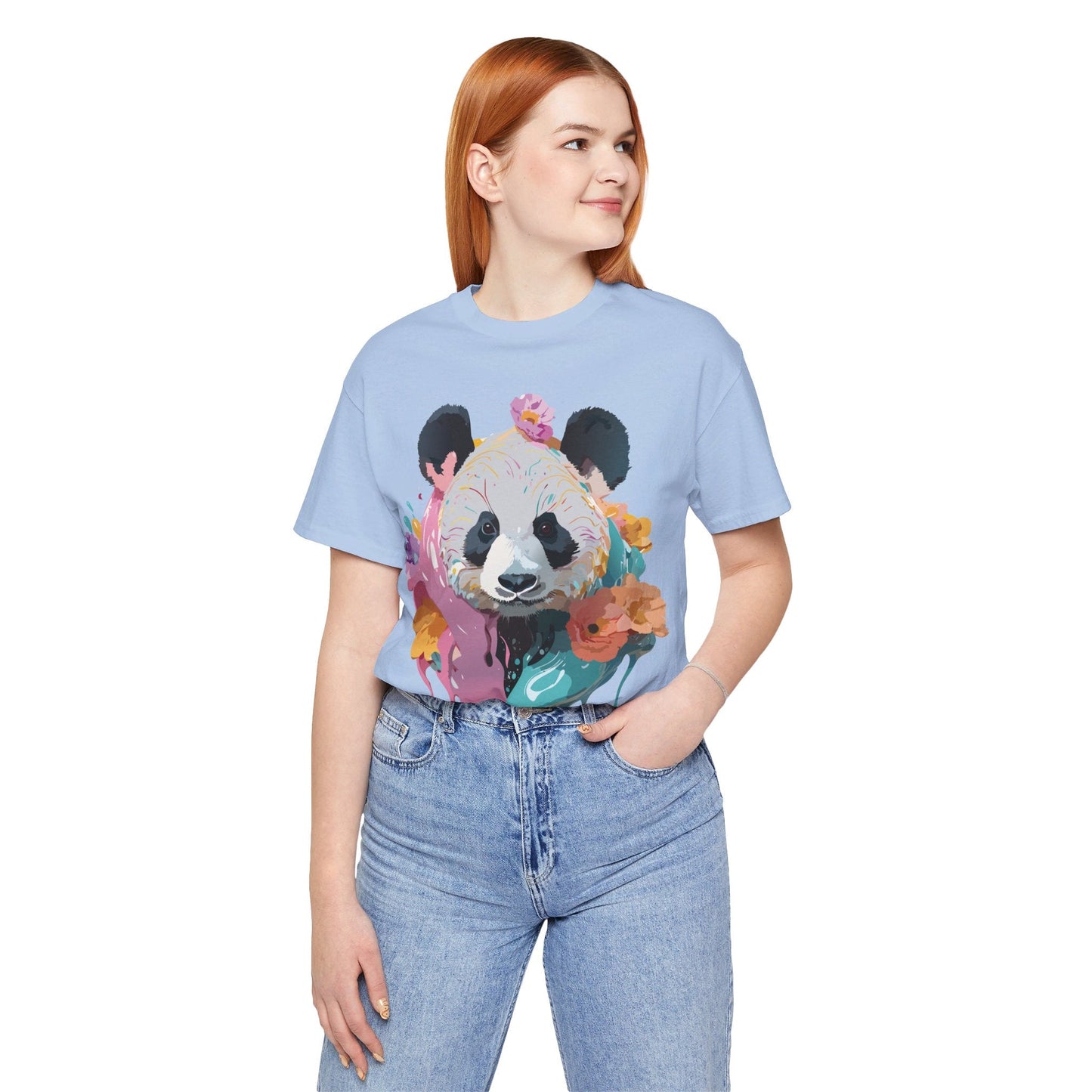 Panda Premium Graphic Tee Unisex Jersey Short Sleeve By Adelpha Vintage Inspired Artwork