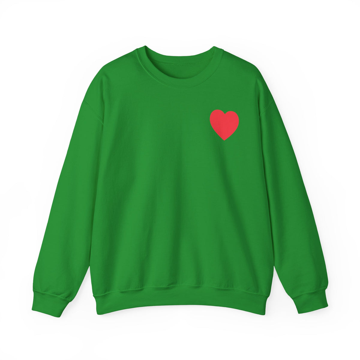Small Red Heart Graphic Valentine's Day Sweatshirt Unisex 50/50 Cotton-Poly Sweatshirt w79