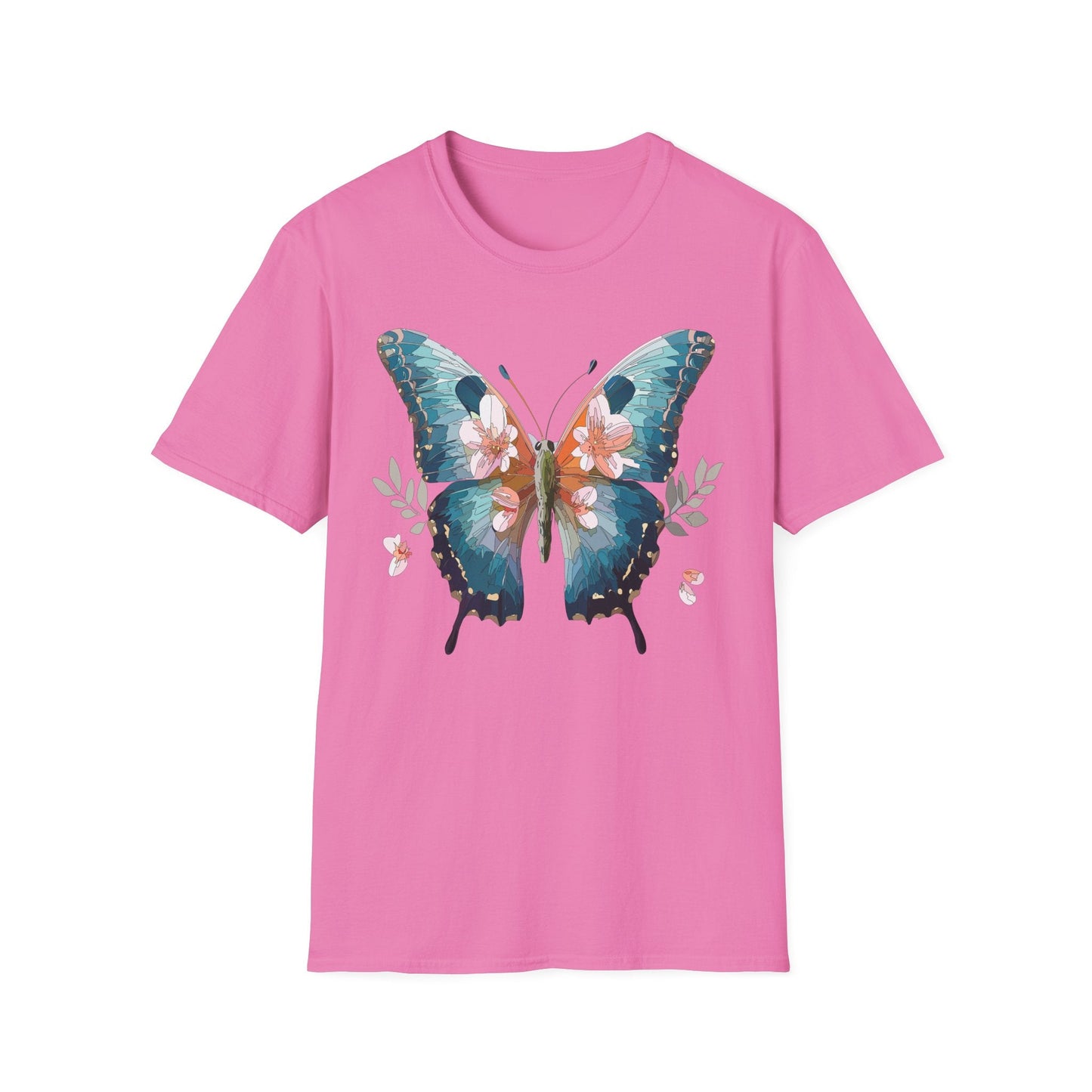Butterfly Shirt Unisex T Shirt Monarch Butterfly Print Gildan Softstyle 64000 Cotton Tee Classic