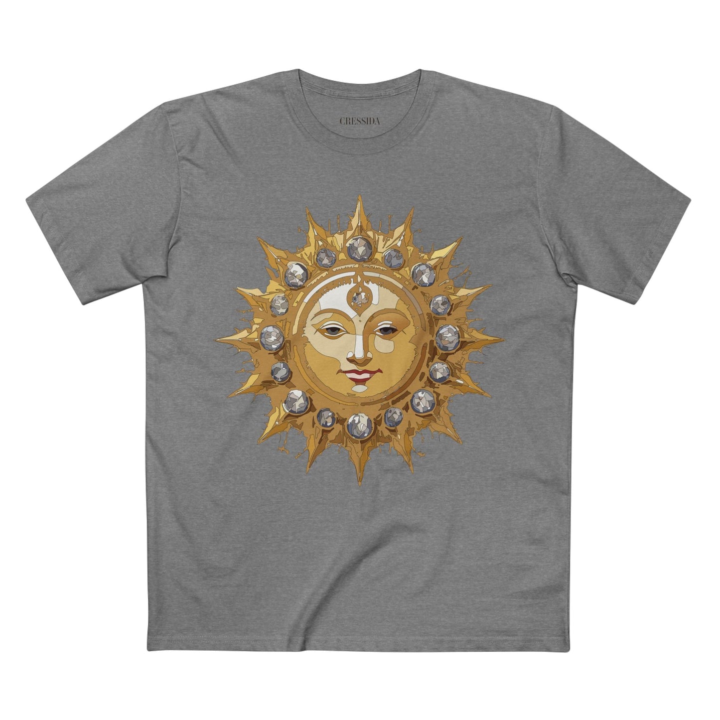 Gold Sun Graphic Unisex 100 Cotton T-Shirt with Golden Art Design 2