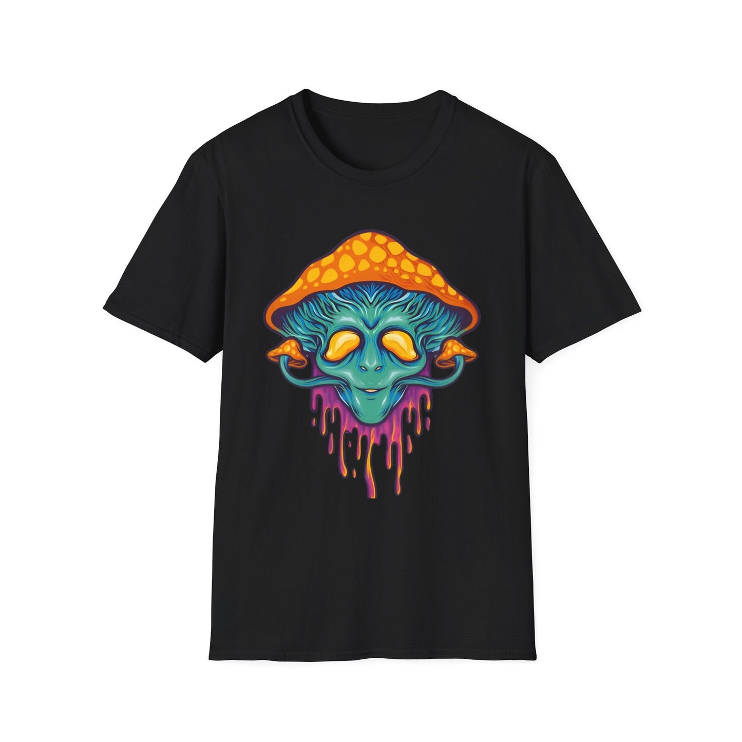 Mashroom T Shirt Unisex Funny Mushroom Design Tee 100 Percent Cotton Softstyle Collection