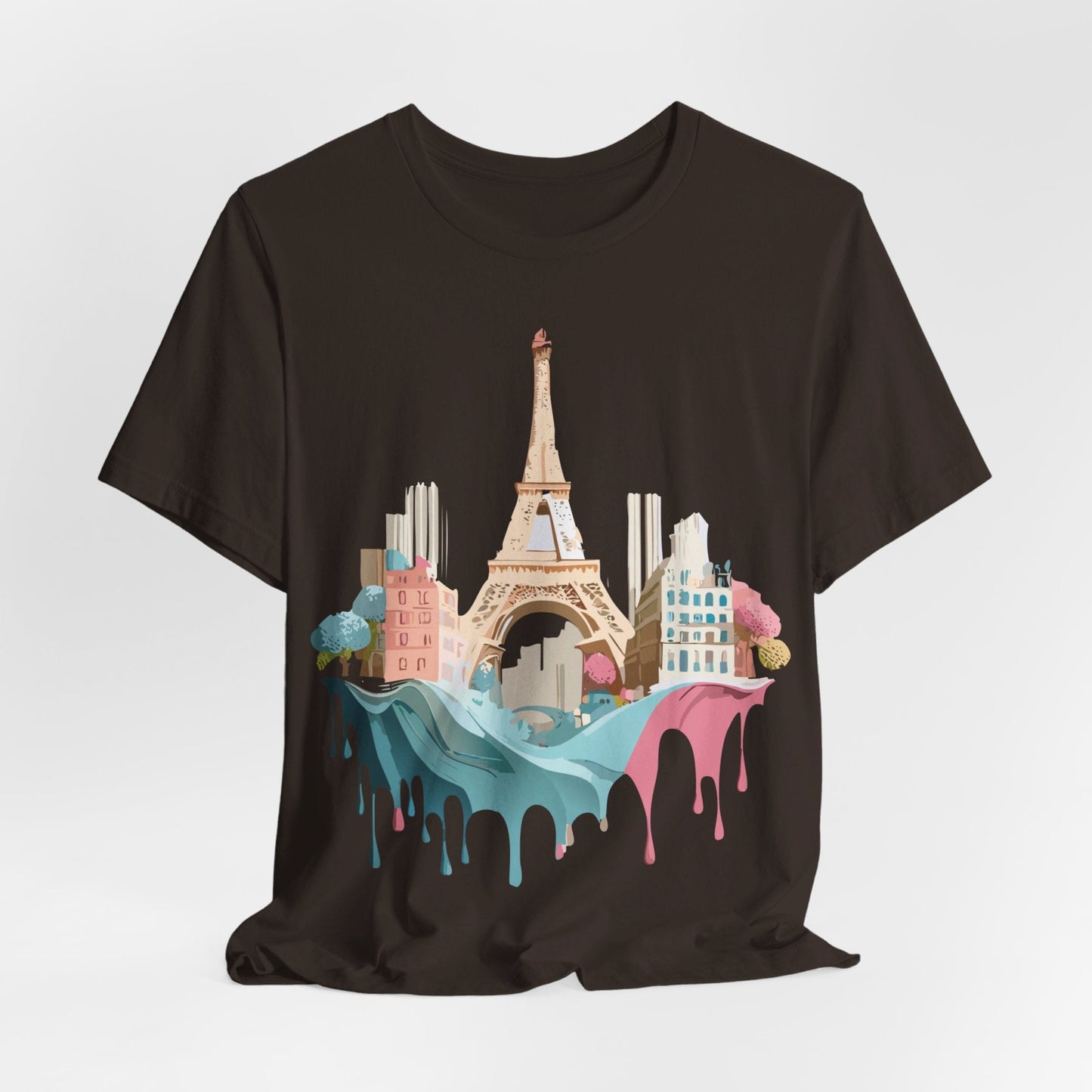 Paris Tourist Shirt Graphic Tee Unisex Jersey Short Sleeve Art Design By Adelpha Vintage Inspired