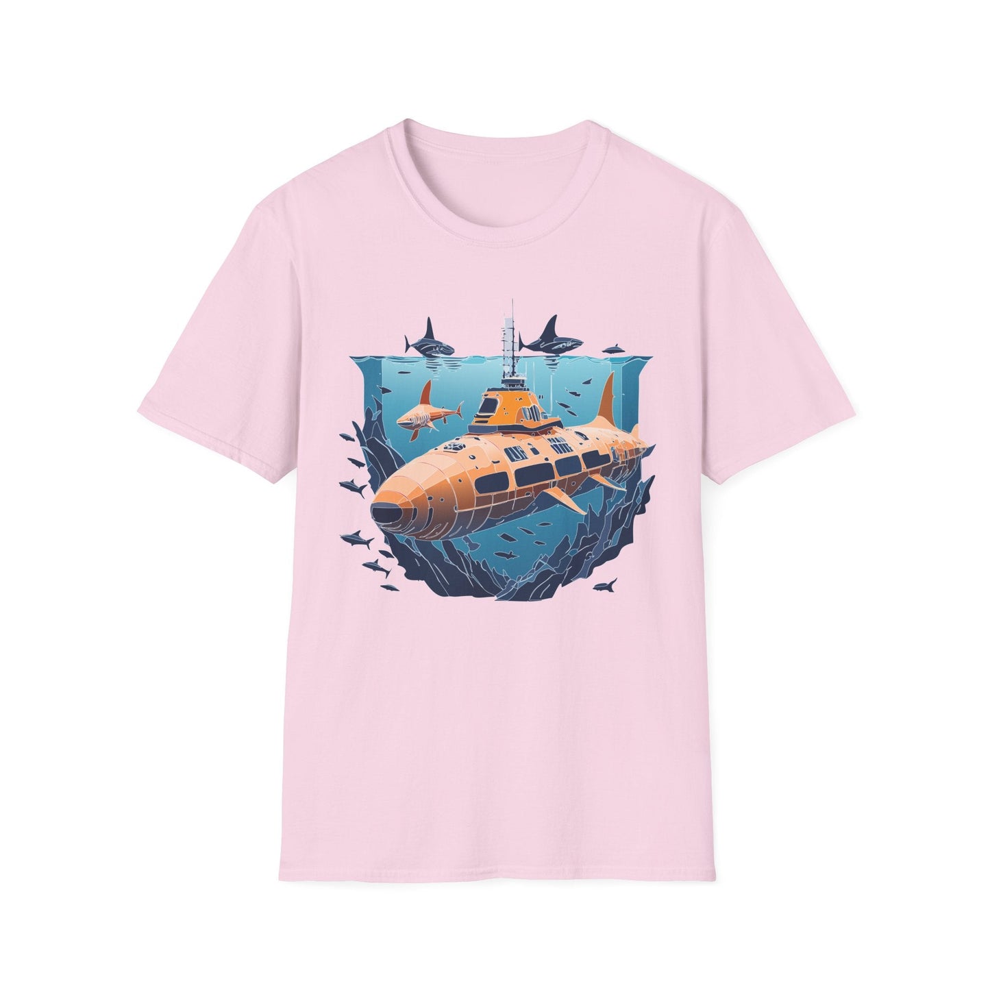 Ocean T Shirt Unisex Gildan Softstyle 64000 Ocean Theme Tee 100 Percent Cotton Fabric