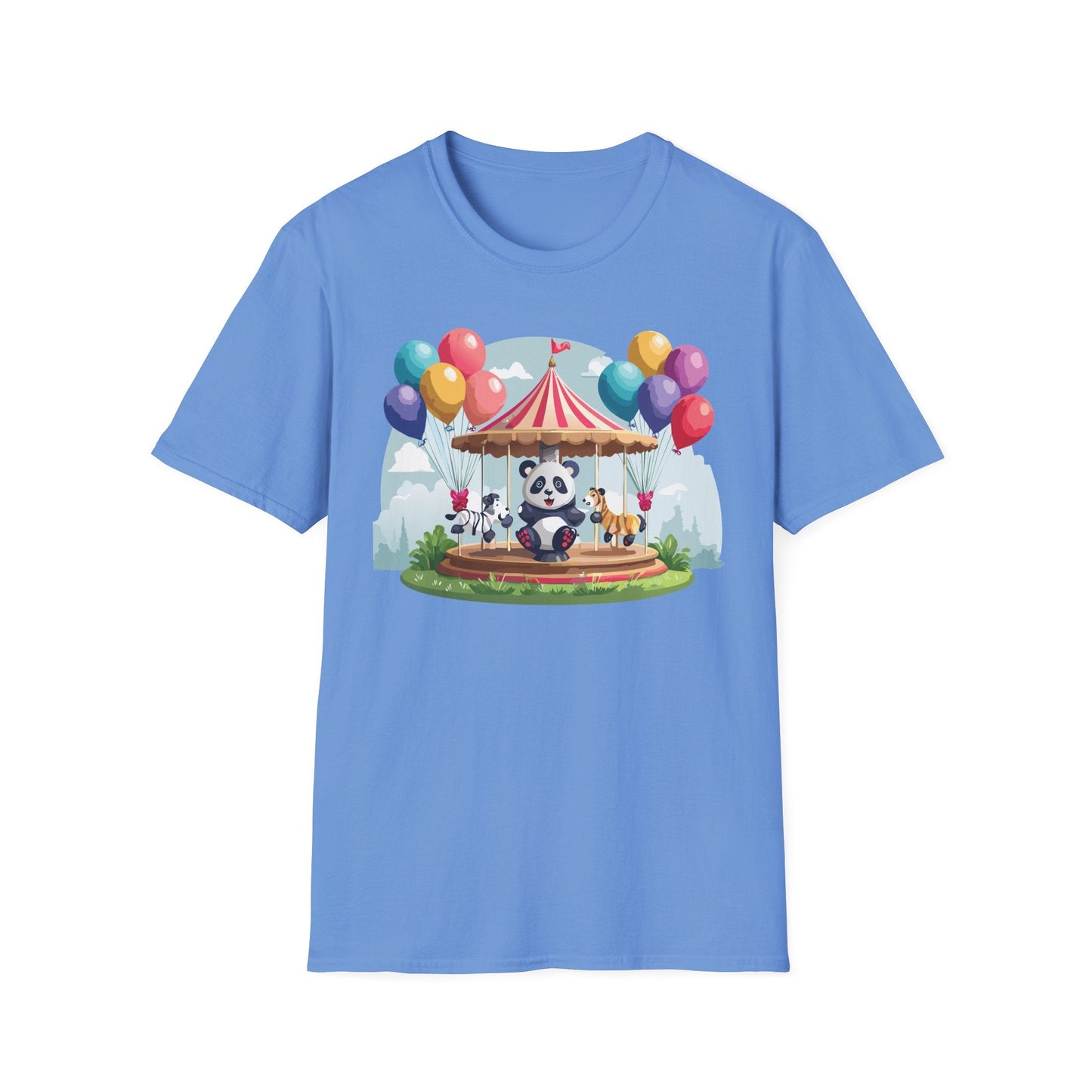 Unisex Panda Shirt Panda Tee Animal Print T Shirt Softstyle 64000 Gildan 100 Percent Ring Spun Cotton