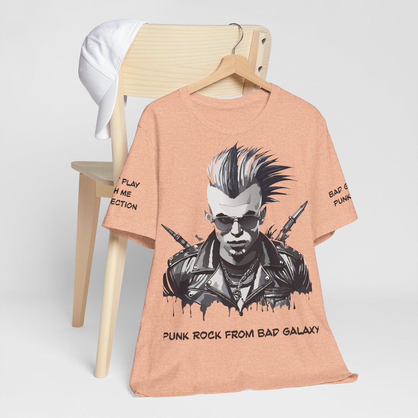 Punk Rock Tee Shirt From Bad Galaxy Made To Order 100 Percent Cotton Eco Friendly Inks USA