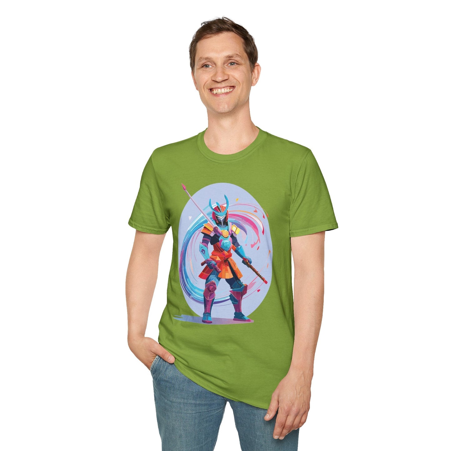Samurai Shirt Unisex Gildan Softstyle Tee 100 Percent Ring Spun Cotton Samurai Design