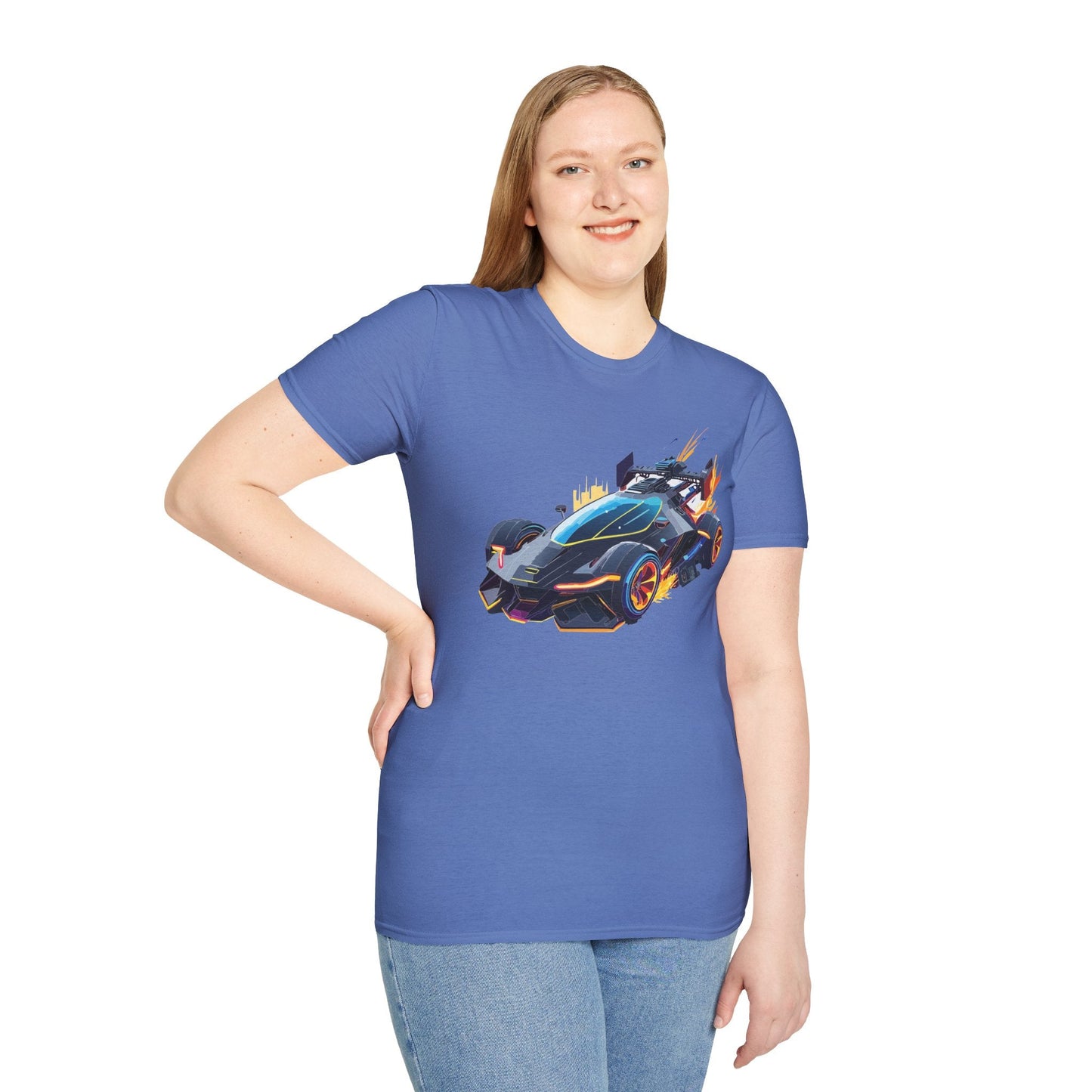 Unisex Car T Shirt With Cars Design Hot Wheels Graphic Tee Gildan Softstyle 64000