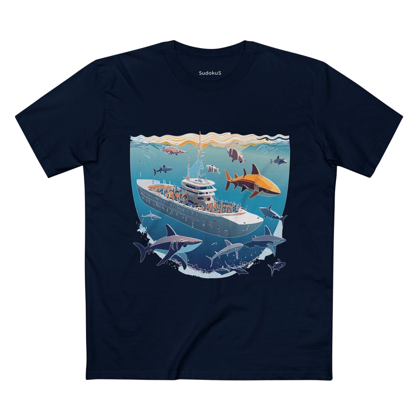 Ocean Coast Graphic Unisex 100 Cotton Staple Tee 9