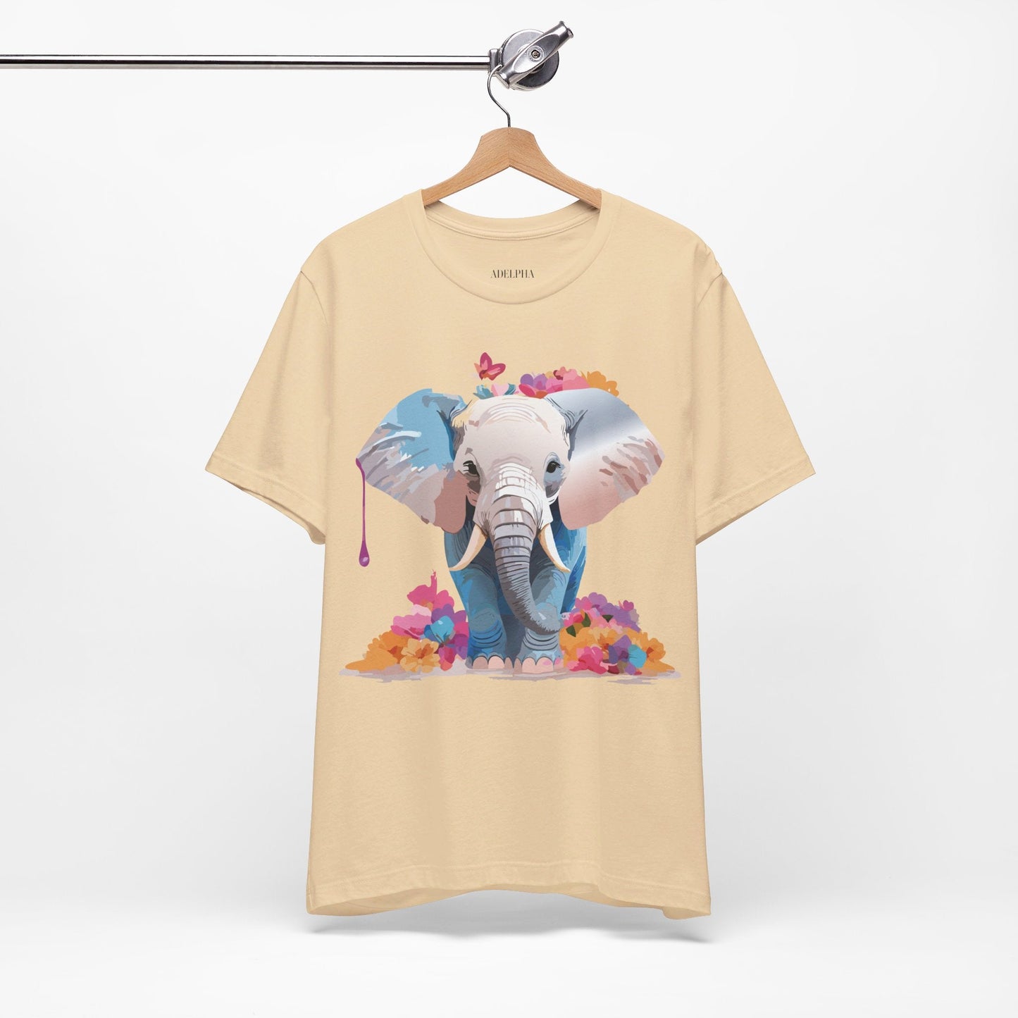 Elephant Graphic Tee From Adelpha Unisex Vintage Inspired Art Design Tee Shirt For Everyday Wear